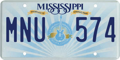 MS license plate MNU574