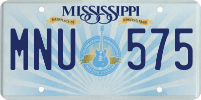 MS license plate MNU575