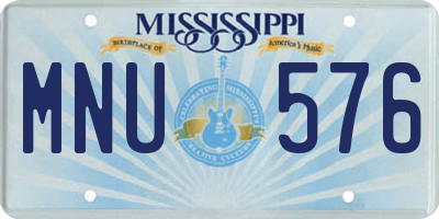 MS license plate MNU576
