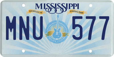 MS license plate MNU577