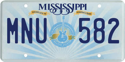 MS license plate MNU582