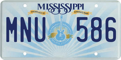 MS license plate MNU586
