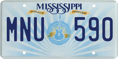 MS license plate MNU590