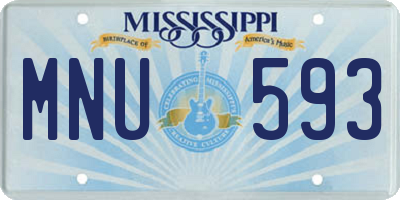 MS license plate MNU593