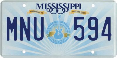 MS license plate MNU594