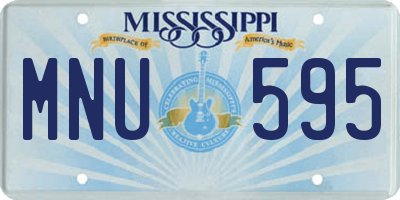 MS license plate MNU595