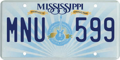 MS license plate MNU599