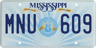 MS license plate MNU609