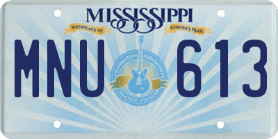 MS license plate MNU613