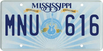 MS license plate MNU616
