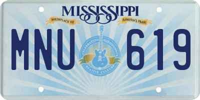 MS license plate MNU619