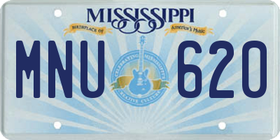 MS license plate MNU620