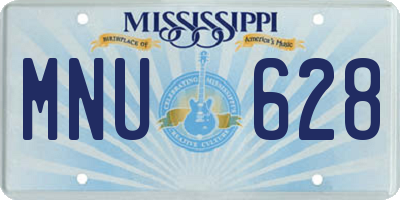 MS license plate MNU628
