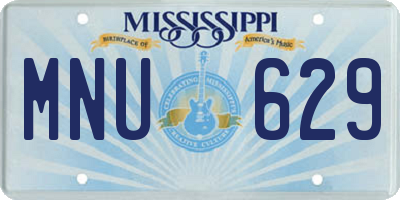 MS license plate MNU629