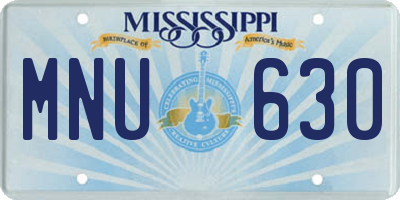 MS license plate MNU630