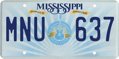 MS license plate MNU637