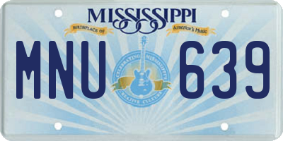 MS license plate MNU639