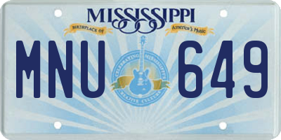 MS license plate MNU649