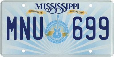 MS license plate MNU699