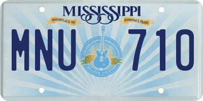 MS license plate MNU710