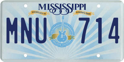 MS license plate MNU714