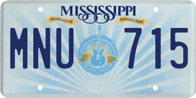 MS license plate MNU715