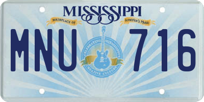 MS license plate MNU716