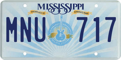 MS license plate MNU717
