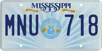 MS license plate MNU718