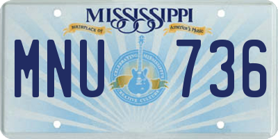 MS license plate MNU736