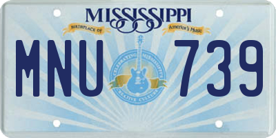 MS license plate MNU739