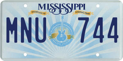 MS license plate MNU744