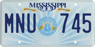 MS license plate MNU745