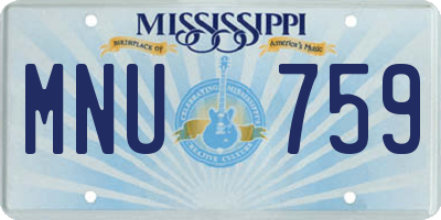 MS license plate MNU759