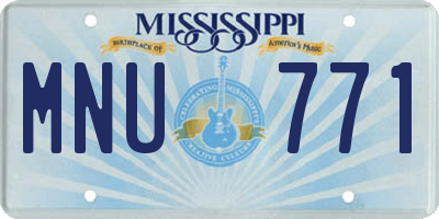 MS license plate MNU771
