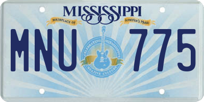 MS license plate MNU775