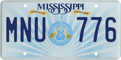 MS license plate MNU776