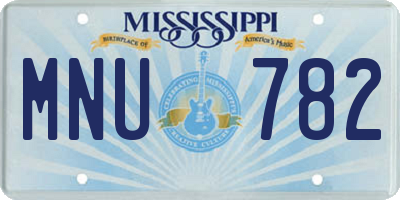 MS license plate MNU782