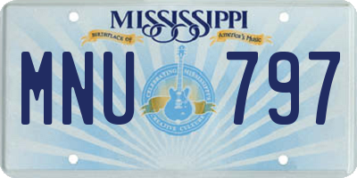 MS license plate MNU797