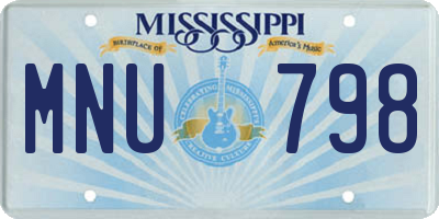 MS license plate MNU798