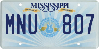 MS license plate MNU807