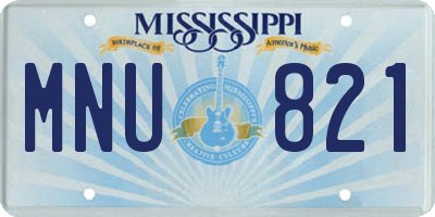 MS license plate MNU821