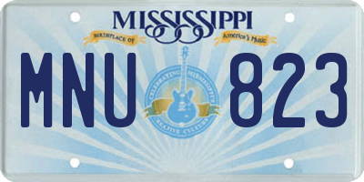 MS license plate MNU823