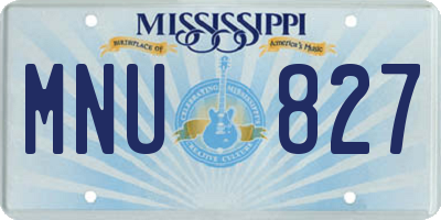 MS license plate MNU827