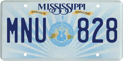 MS license plate MNU828