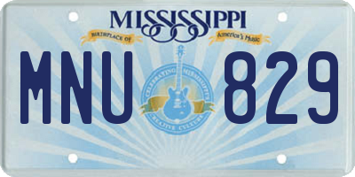 MS license plate MNU829