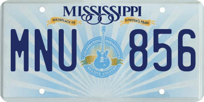 MS license plate MNU856