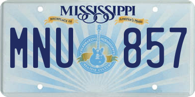 MS license plate MNU857