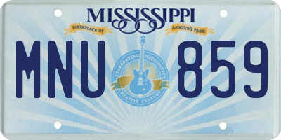 MS license plate MNU859