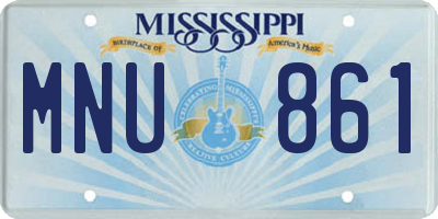 MS license plate MNU861